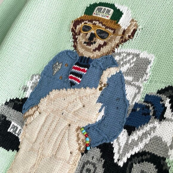 Polo by Ralph Light green tractor-shaped bear sweater - Picture 7 of 8